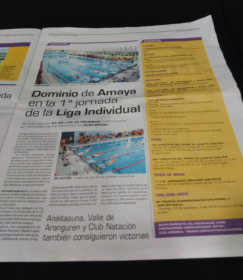 La 1&ordf; Jornada de la Liga Individual en la prensa local